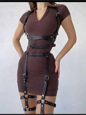 Full Body Black Harness Set New